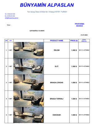 ÇAVUŞOĞLU MOBİLYA CLASSIC MODELLER e-katalog kapak görseli