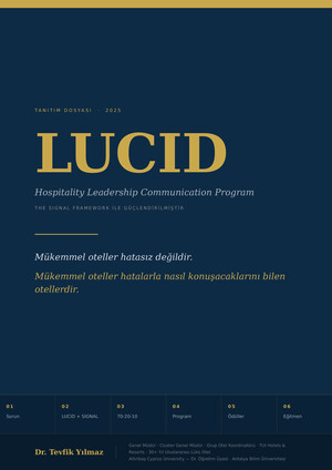 LUCID Otelcilik Liderliği İletişim Programı e-katalog kapak görseli